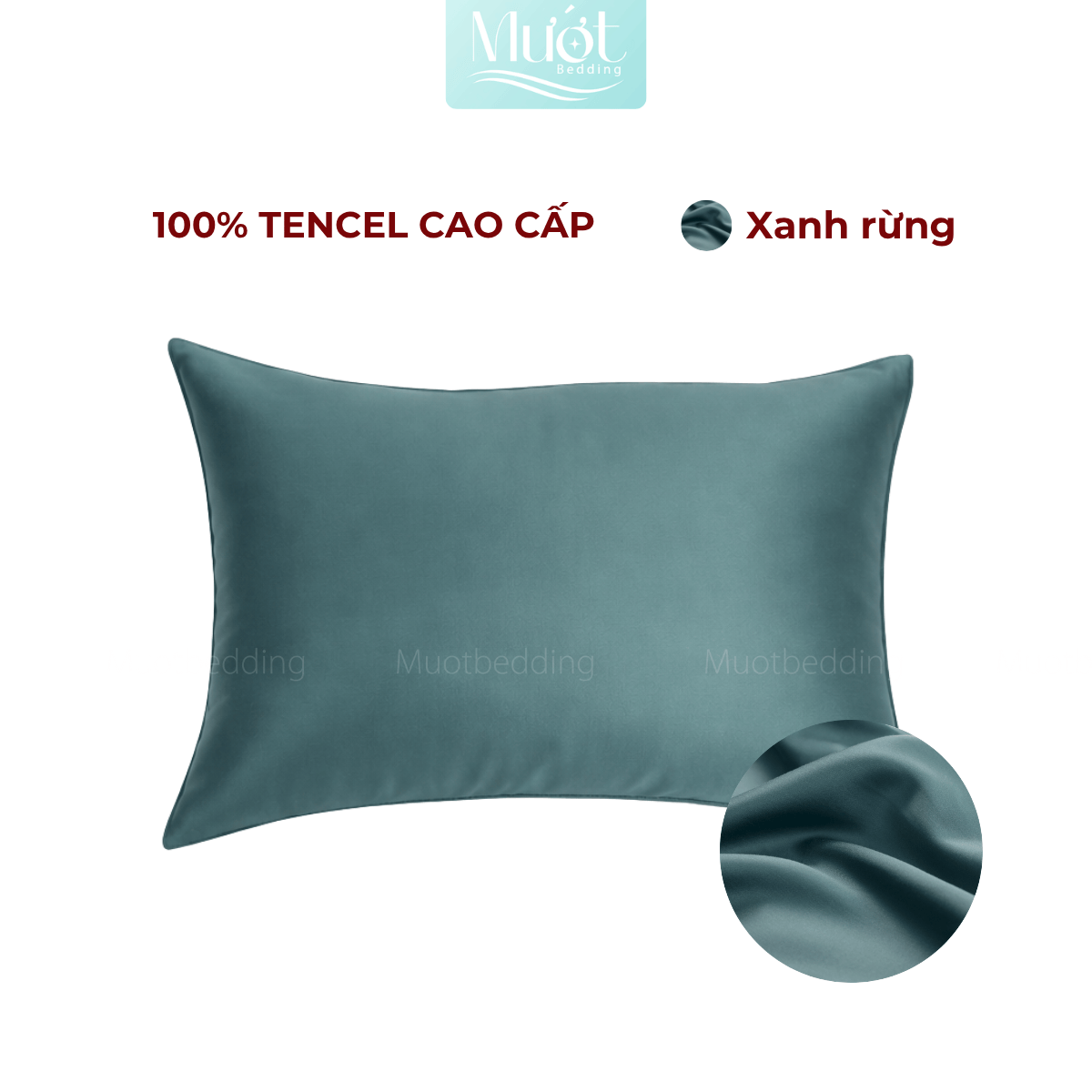 Vỏ gối nằm Lụa Tencel 60s trơn màu 50x70cm, 45x65cm, 40x60cm, 35x50cm Mướt Bedding áo gối 100% Tencel, mềm, mịn, thoáng mát