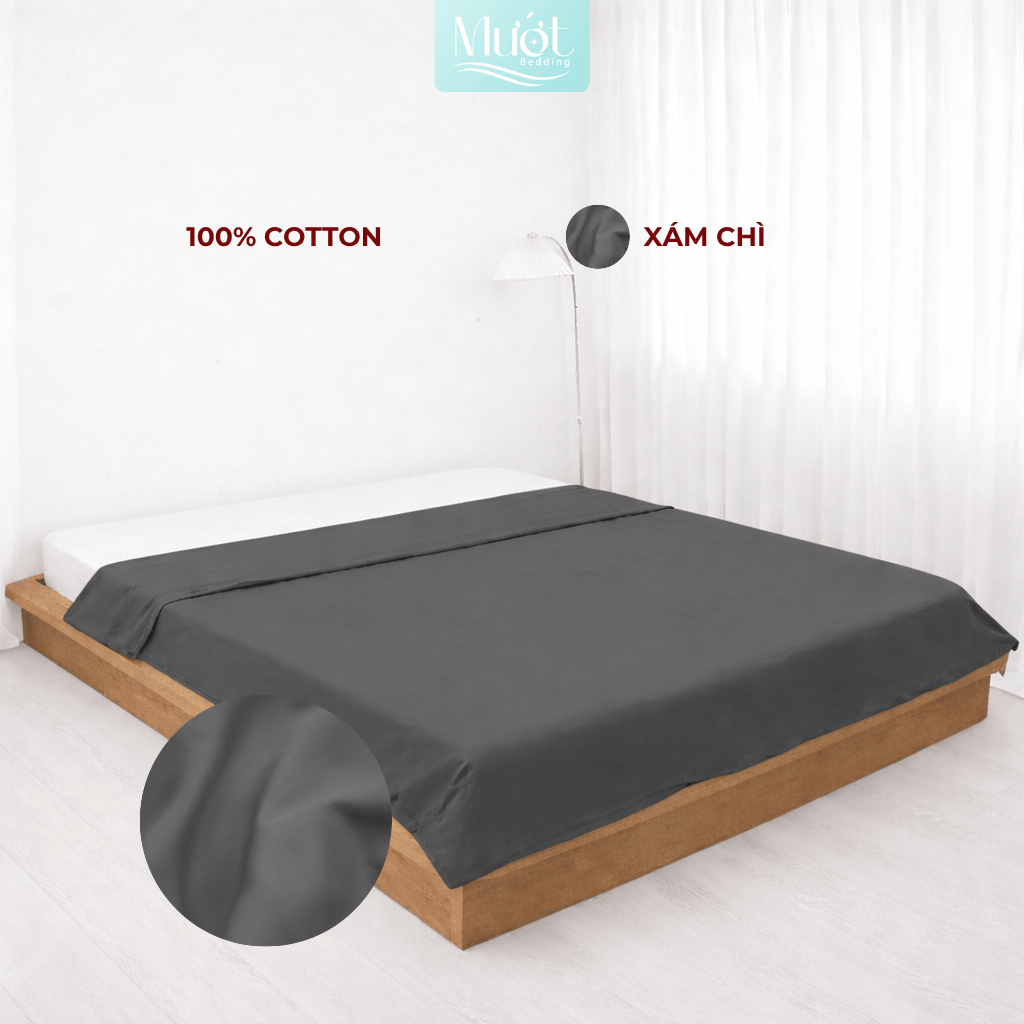 Vỏ chăn Cotton Satin Mướt bedding chất liệu vỏ mền 100% cotton lồng được ruột đầy đủ size, trơn màu