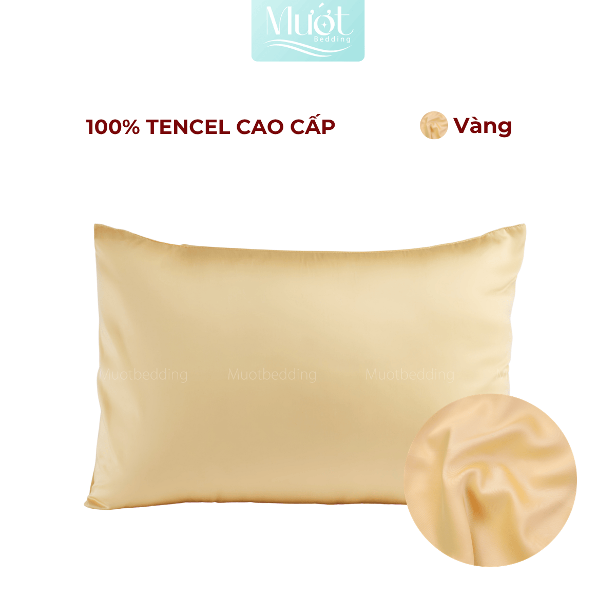 Vỏ gối nằm Lụa Tencel 60s kích thước 48x74 60x80 45x130 cm trơn màu Mướt Bedding áo gối 100% Tencel cao cấp