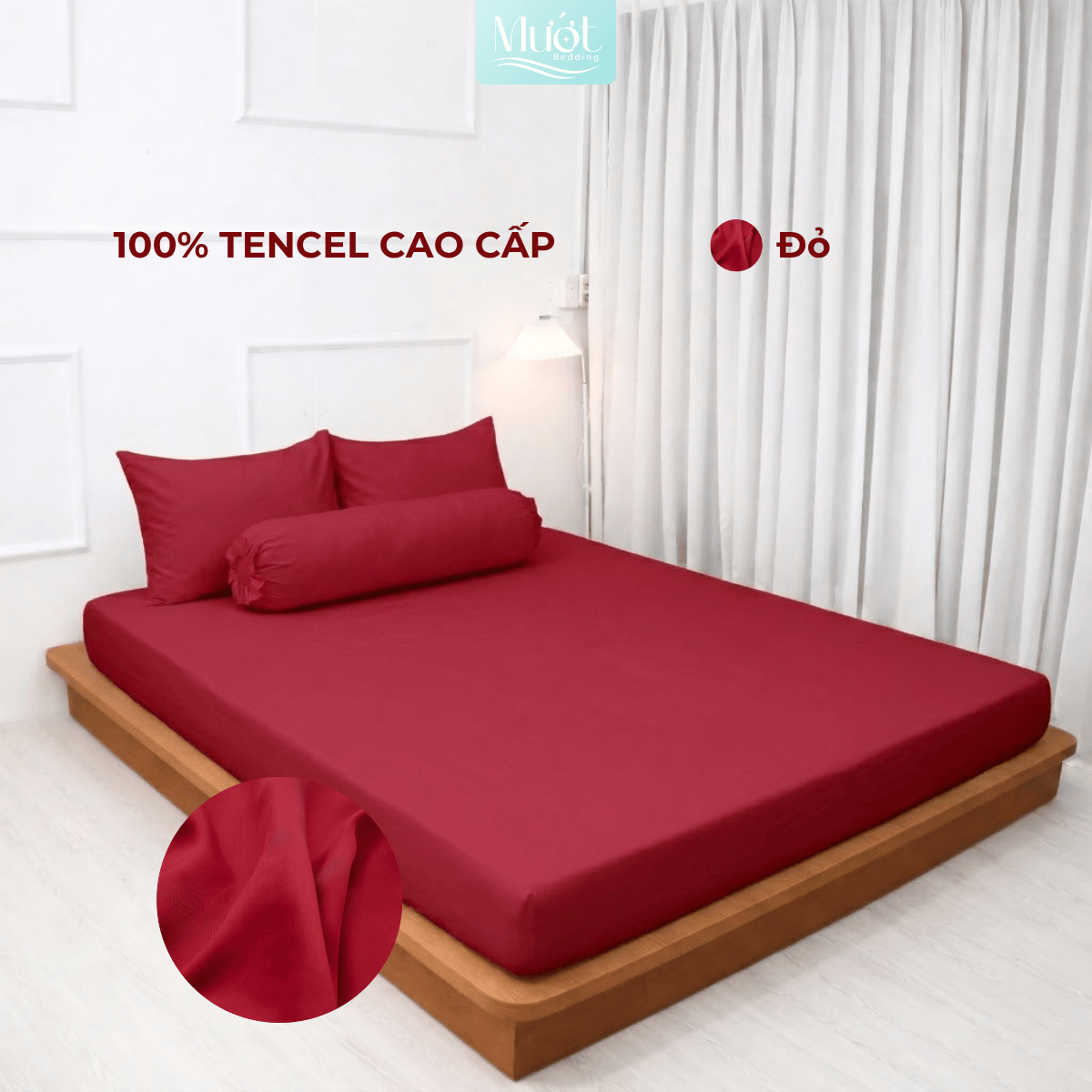 Bộ 4 Món Ga Gối Tencel 60s 1M6x2M (Dày 13 - 22CM) | ĐỘC QUYỀN TRÊN LIVE | MƯỚT BEDDING