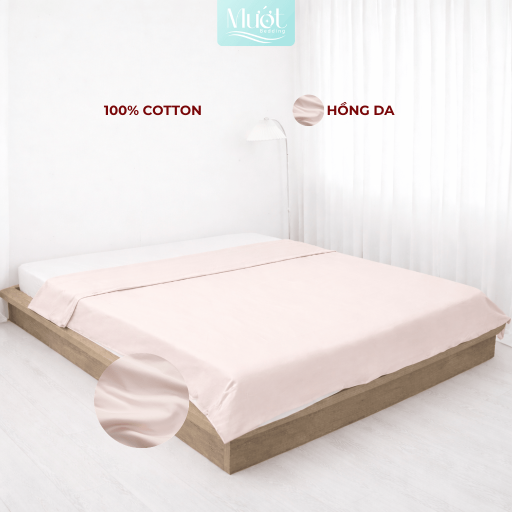 Vỏ chăn Cotton Satin Mướt bedding chất liệu vỏ mền 100% cotton lồng được ruột đầy đủ size, trơn màu