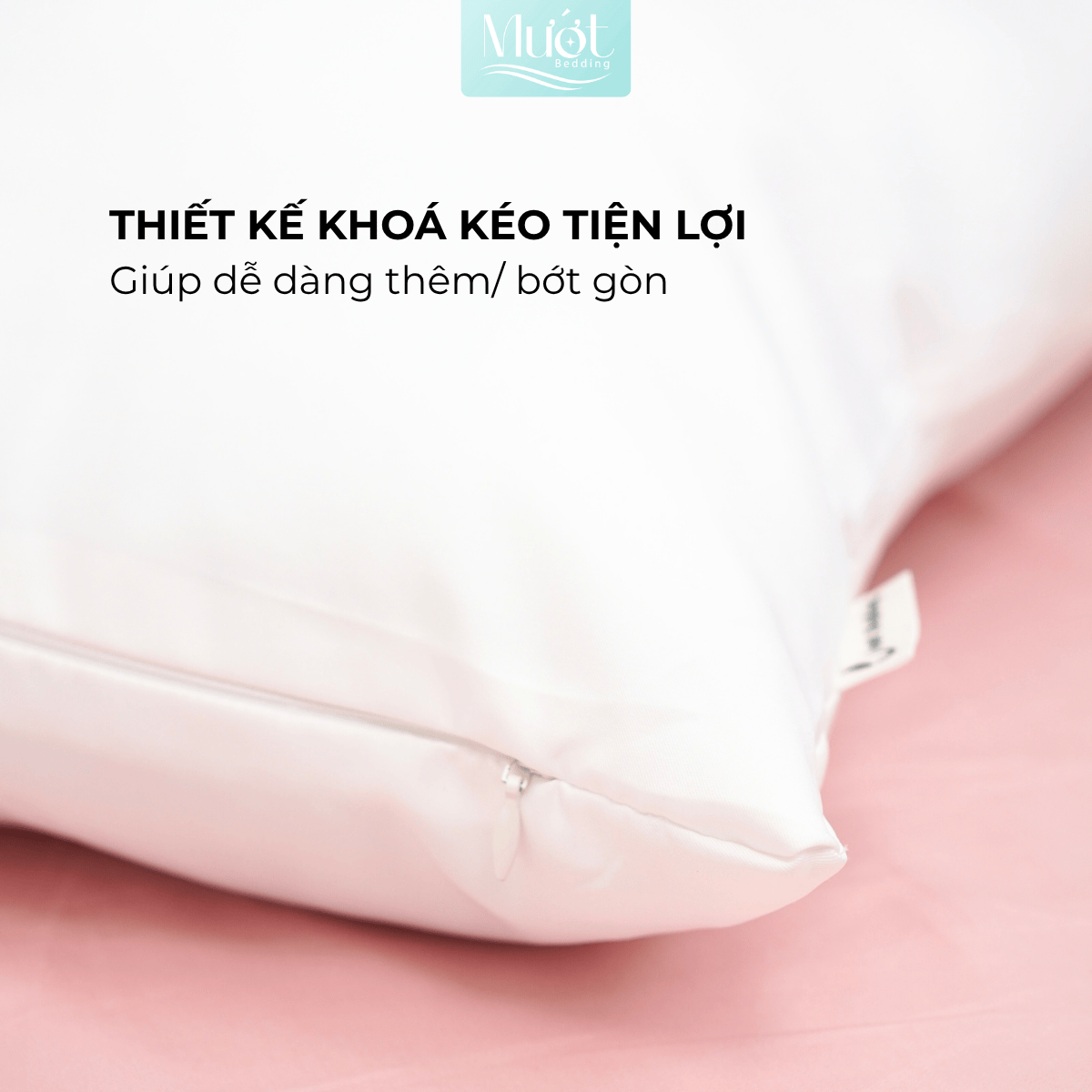 Gối nằm, gối ôm, ruột gối Mướt bedding chất liệu gòn lông vũ cao cấp đầy đủ size 35x50, 40x60, 50x70