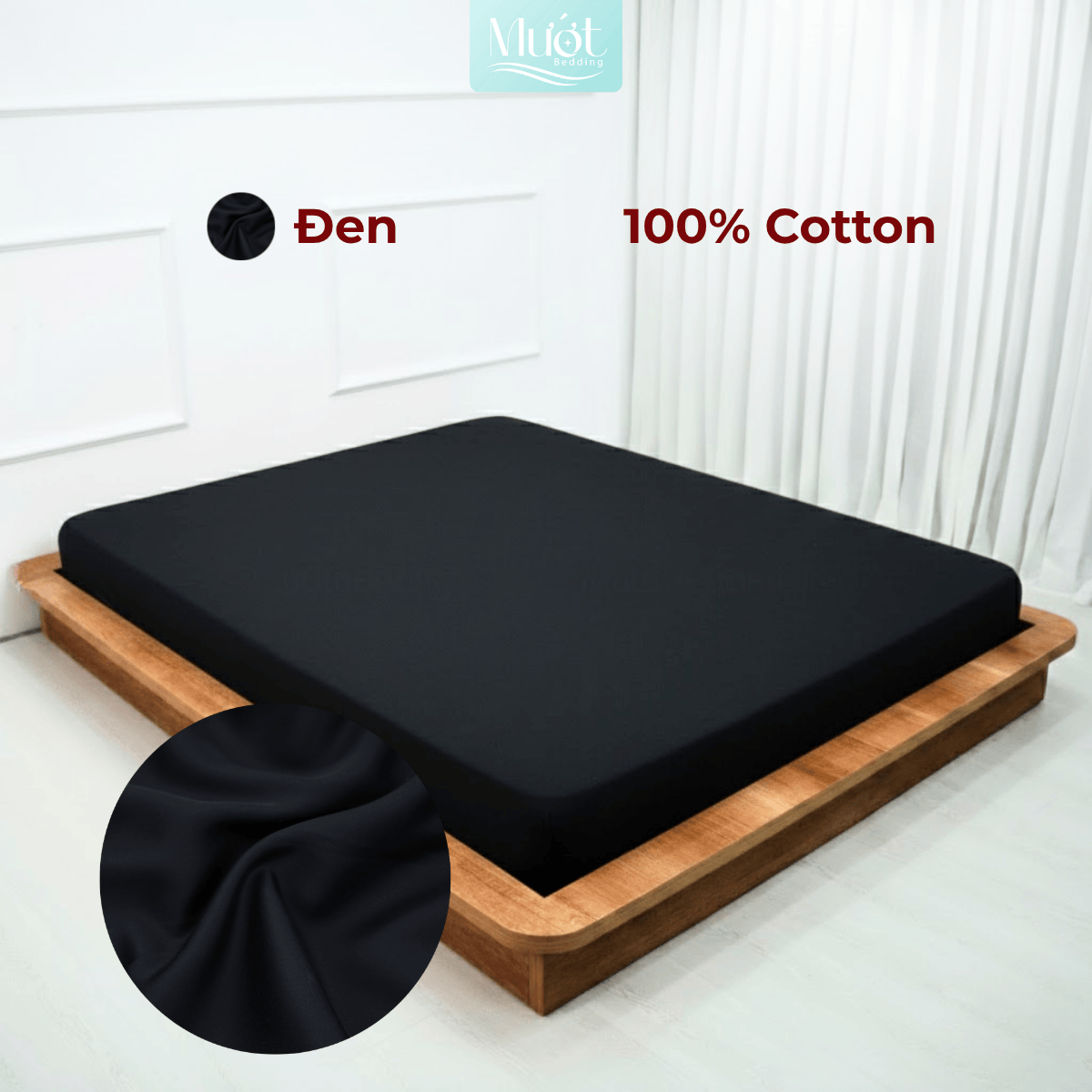 Ga giường 1m8x2m Cotton Satin Mướt bedding, drap giường 100% cotton cao cấp