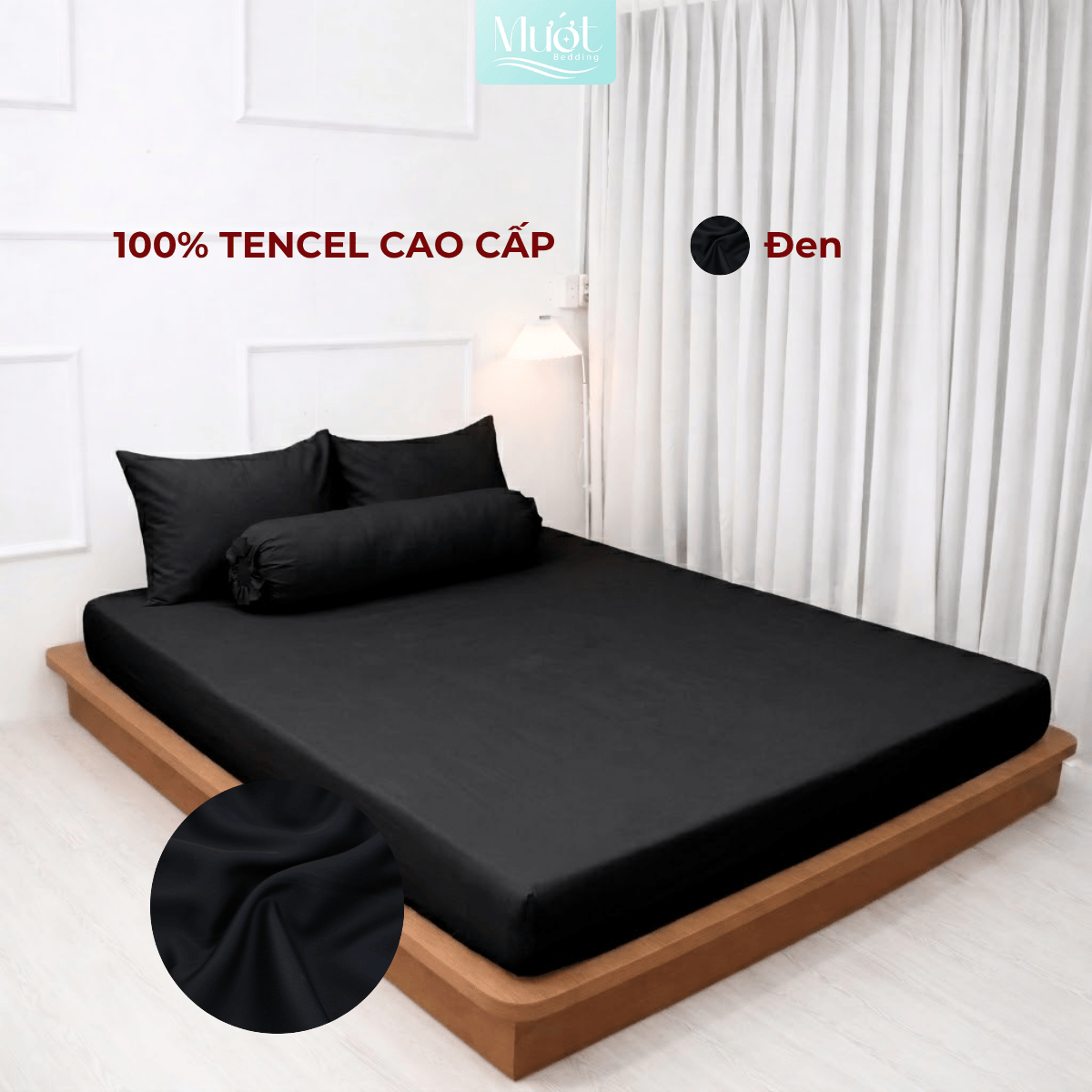Bộ 4 Món Ga Gối Tencel 60s 1M6x2M (Dày 13 - 22CM) | ĐỘC QUYỀN TRÊN LIVE | MƯỚT BEDDING