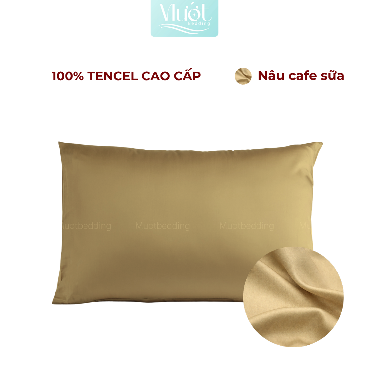 Vỏ gối nằm Lụa Tencel 60s trơn màu 50x70cm, 45x65cm, 40x60cm, 35x50cm Mướt Bedding áo gối 100% Tencel, mềm, mịn, thoáng mát