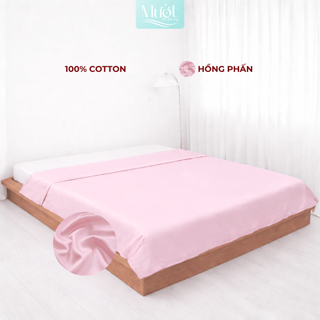 Vỏ chăn Cotton Satin Mướt bedding chất liệu vỏ mền 100% cotton lồng được ruột đầy đủ size, trơn màu