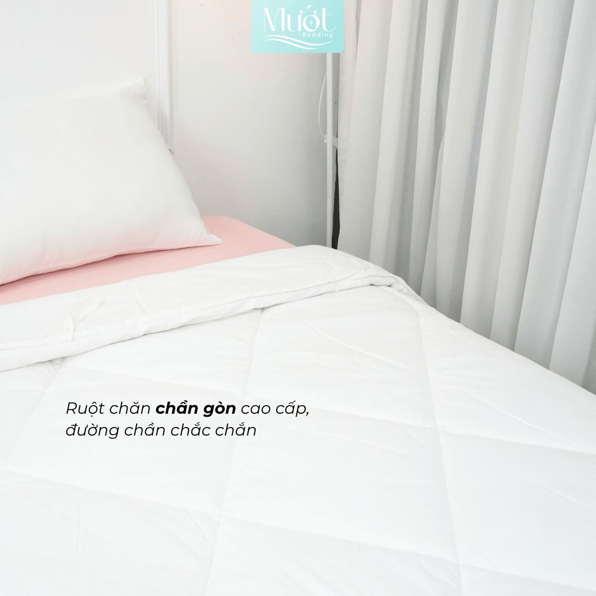 Ruột chăn bông Microfiber vỏ ngoài Cotton Mướt bedding ruột mền đầy đủ size 1m6,2m,2m4 x 2m2 chất liệu gòn tấm êm ái