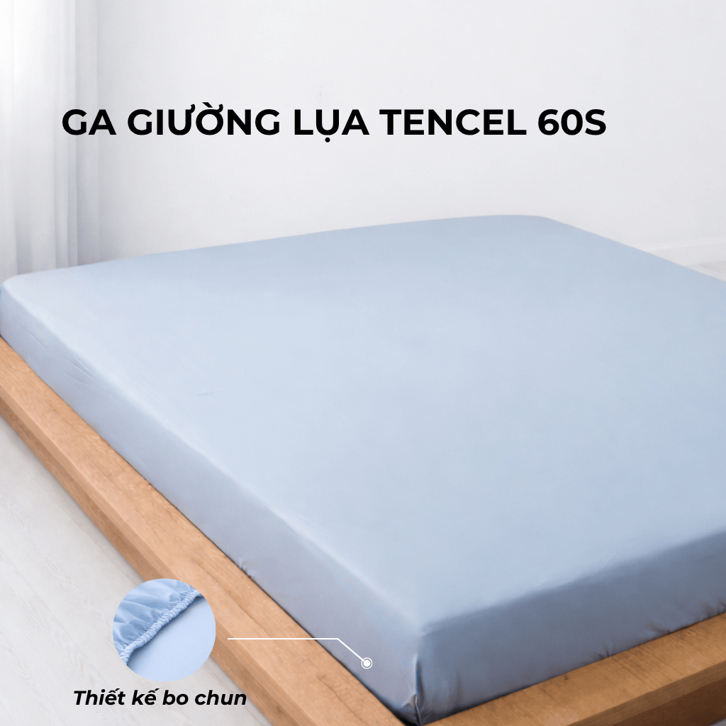 Ga giường Lụa Tencel 60s - Hồng Sakura - 1m6x2m (13-22cm)