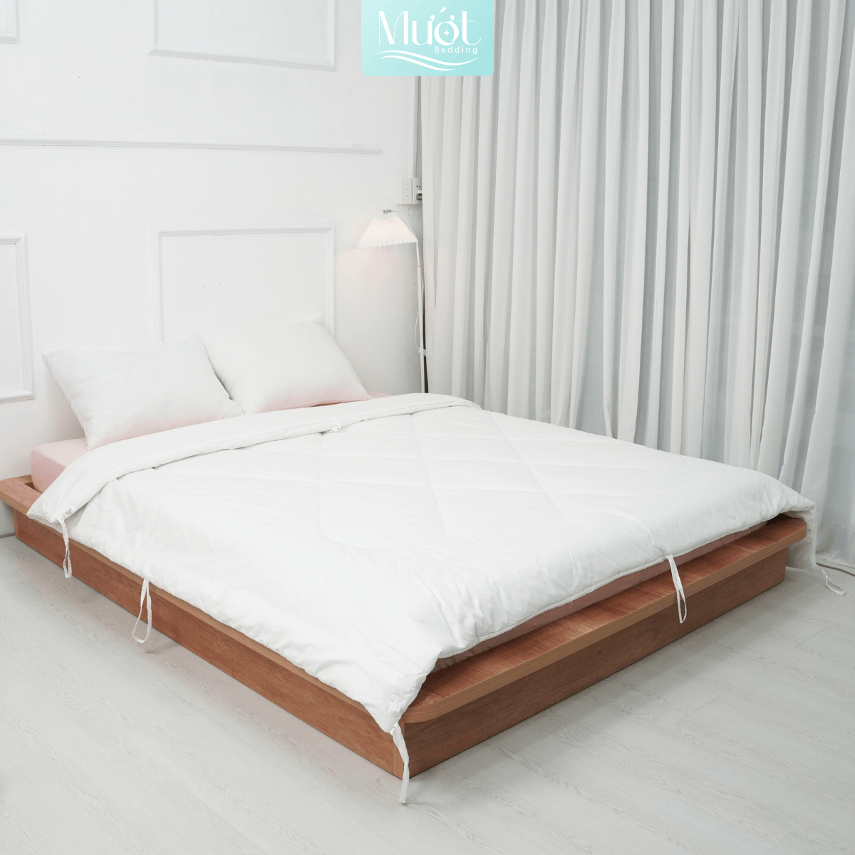 Ruột chăn bông Microfiber vỏ ngoài Cotton Mướt bedding ruột mền đầy đủ size 1m6,2m,2m4 x 2m2 chất liệu gòn tấm êm ái