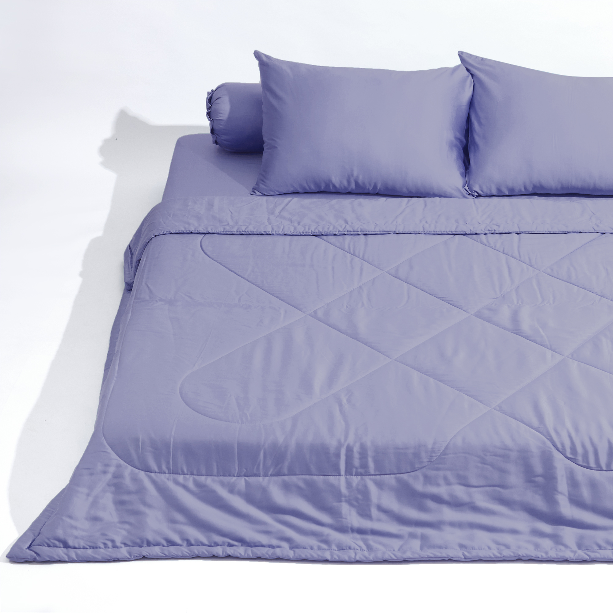 Bộ 4 Món Ga Gối Lụa Tencel 60s - Xanh Xám - 1m6x2m (13-22cm)
