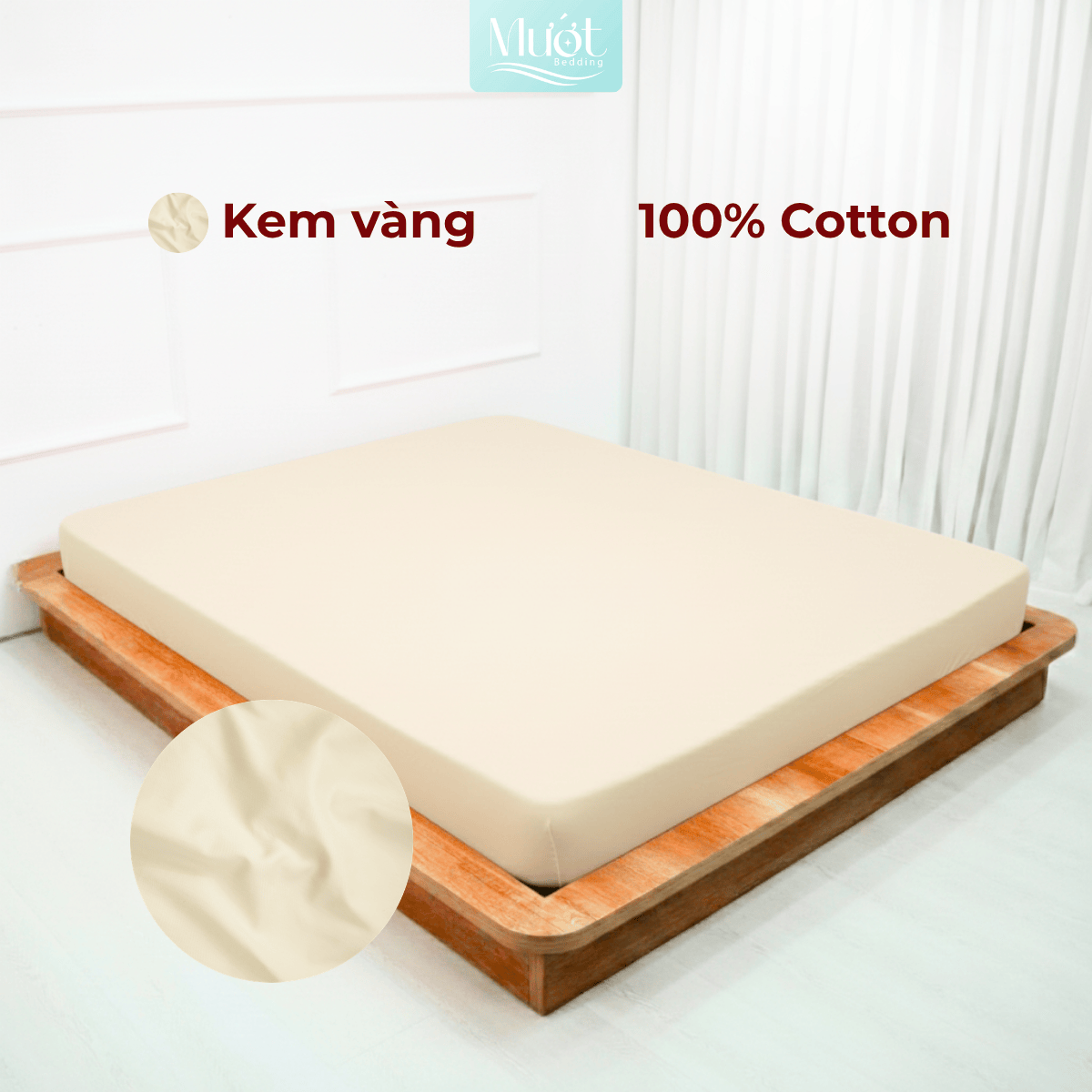 Ga giường 1m8x2m Cotton Satin Mướt bedding, drap giường 100% cotton cao cấp