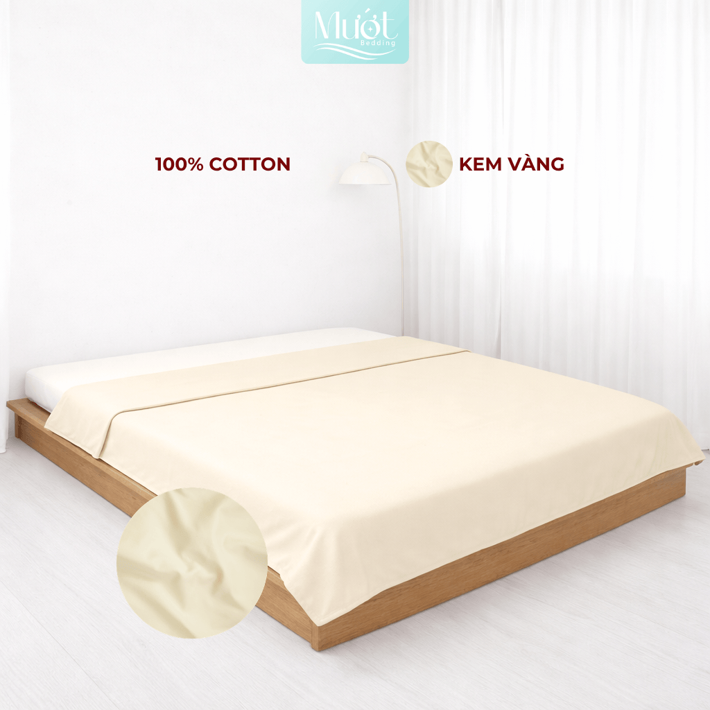 Vỏ chăn Cotton Satin Mướt bedding chất liệu vỏ mền 100% cotton lồng được ruột đầy đủ size, trơn màu