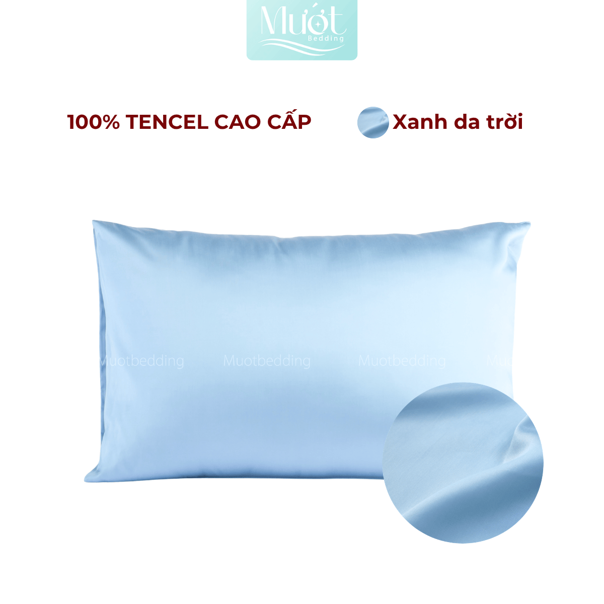 Vỏ gối nằm Lụa Tencel 60s trơn màu 50x70cm, 45x65cm, 40x60cm, 35x50cm Mướt Bedding áo gối 100% Tencel, mềm, mịn, thoáng mát
