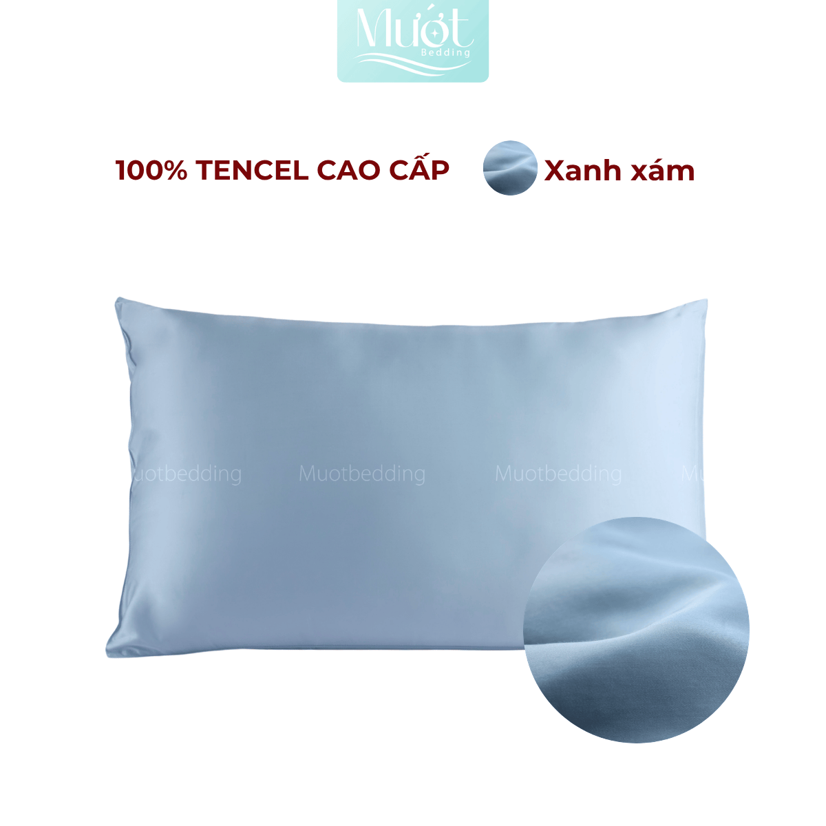 Vỏ gối nằm Lụa Tencel 60s trơn màu 50x70cm, 45x65cm, 40x60cm, 35x50cm Mướt Bedding áo gối 100% Tencel, mềm, mịn, thoáng mát