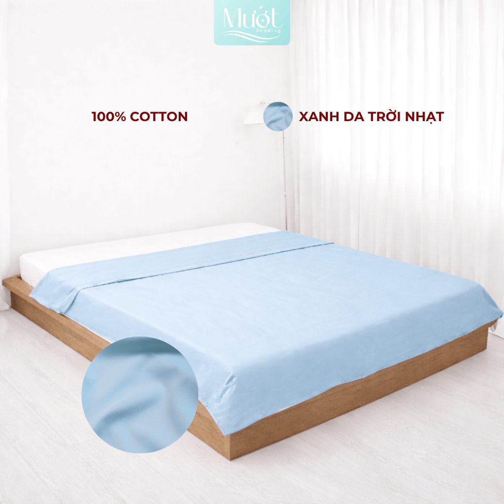 Vỏ chăn Cotton Satin Mướt bedding chất liệu vỏ mền 100% cotton lồng được ruột đầy đủ size, trơn màu