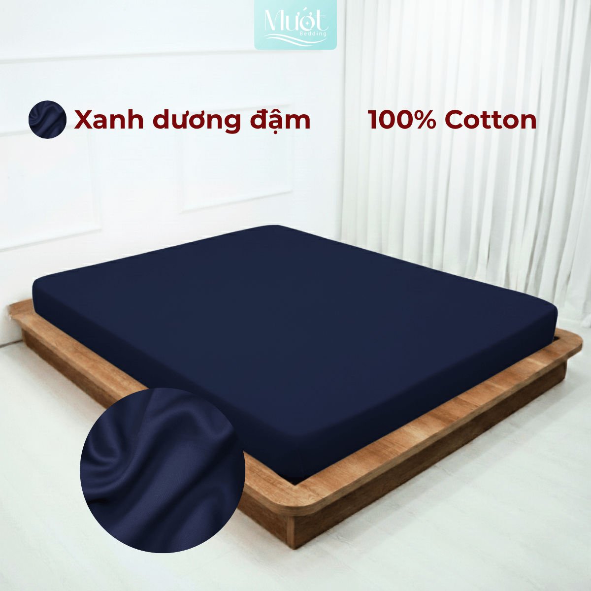 Ga giường 1m8x2m Cotton Satin Mướt bedding, drap giường 100% cotton cao cấp
