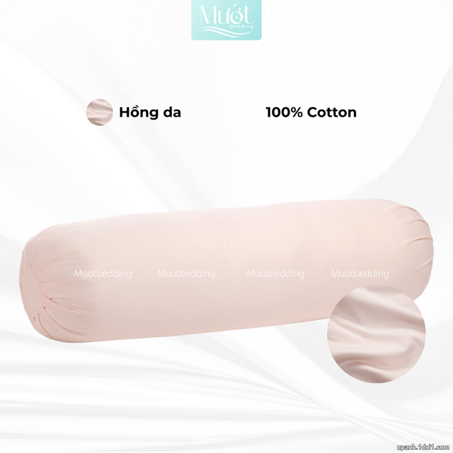 Vỏ gối ôm 100% Cotton Satin size 35x100 Mướt Bedding chất liệu áo gối ôm cao cấp, đa dạng màu
