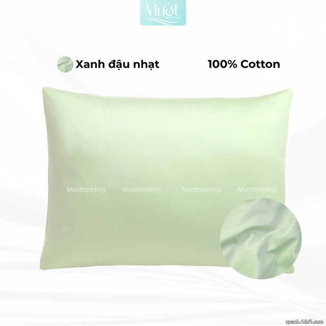 Vỏ gối nằm Cotton Satin trơn size 48x74cm 60x80cm 45x130cm Mướt Bedding, thấm hút mồ hôi, dùng cho gia đình, khách sạn