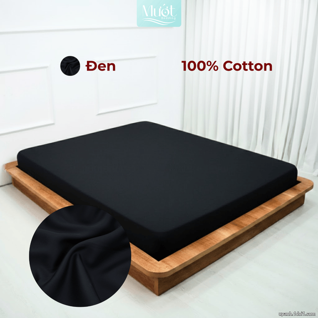 Ga giường Cotton Satin nhiều kích thước  Mướt Bedding, drap 100% cotton cao cấp trơn màu