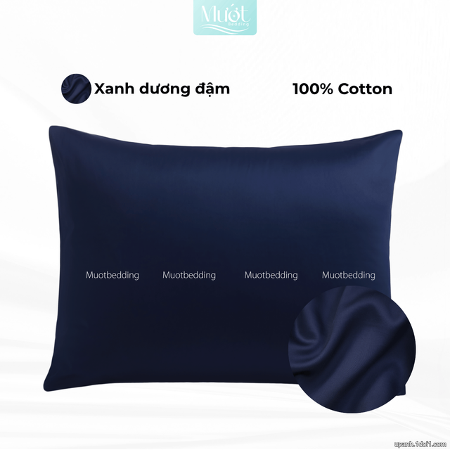 Vỏ gối nằm Cotton Satin trơn size 50x70cm 45x65cm 40x60cm 35x50cm Mướt Bedding, thấm hút mồ hôi, dùng cho gia đình, khách sạn