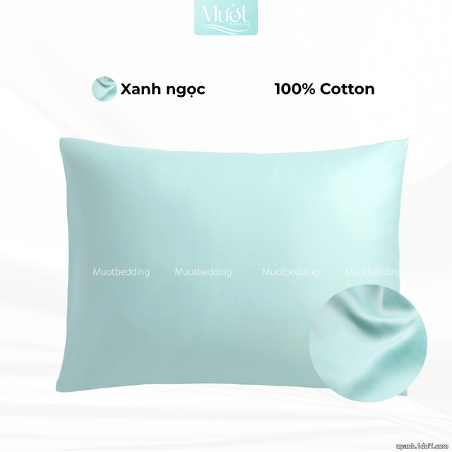 Vỏ gối nằm Cotton Satin trơn size 50x70cm 45x65cm 40x60cm 35x50cm Mướt Bedding, thấm hút mồ hôi, dùng cho gia đình, khách sạn