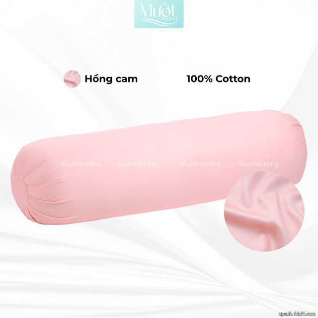 Vỏ gối ôm 100% Cotton Satin size 35x100 Mướt Bedding chất liệu áo gối ôm cao cấp, đa dạng màu