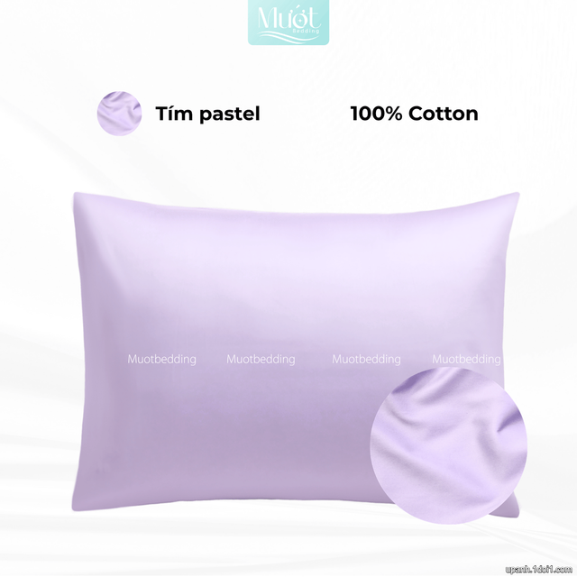 Vỏ gối nằm Cotton Satin trơn size 48x74cm 60x80cm 45x130cm Mướt Bedding, thấm hút mồ hôi, dùng cho gia đình, khách sạn