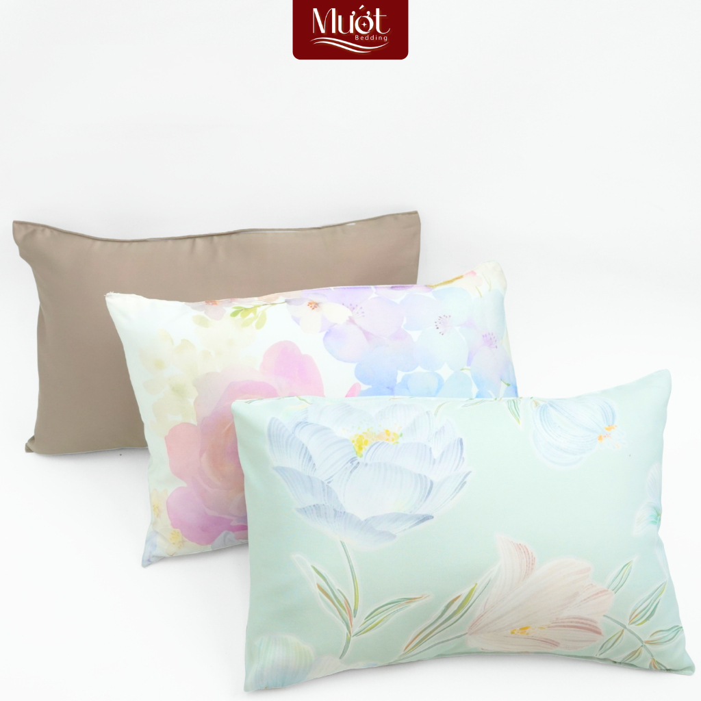Vỏ gối cho bé sơ sinh Lụa Tencel 60s, hoạ tiết, trơn, ngẫu nhiên an toàn cho da mềm, mịn, thoáng mát, kích thước 25x35cm