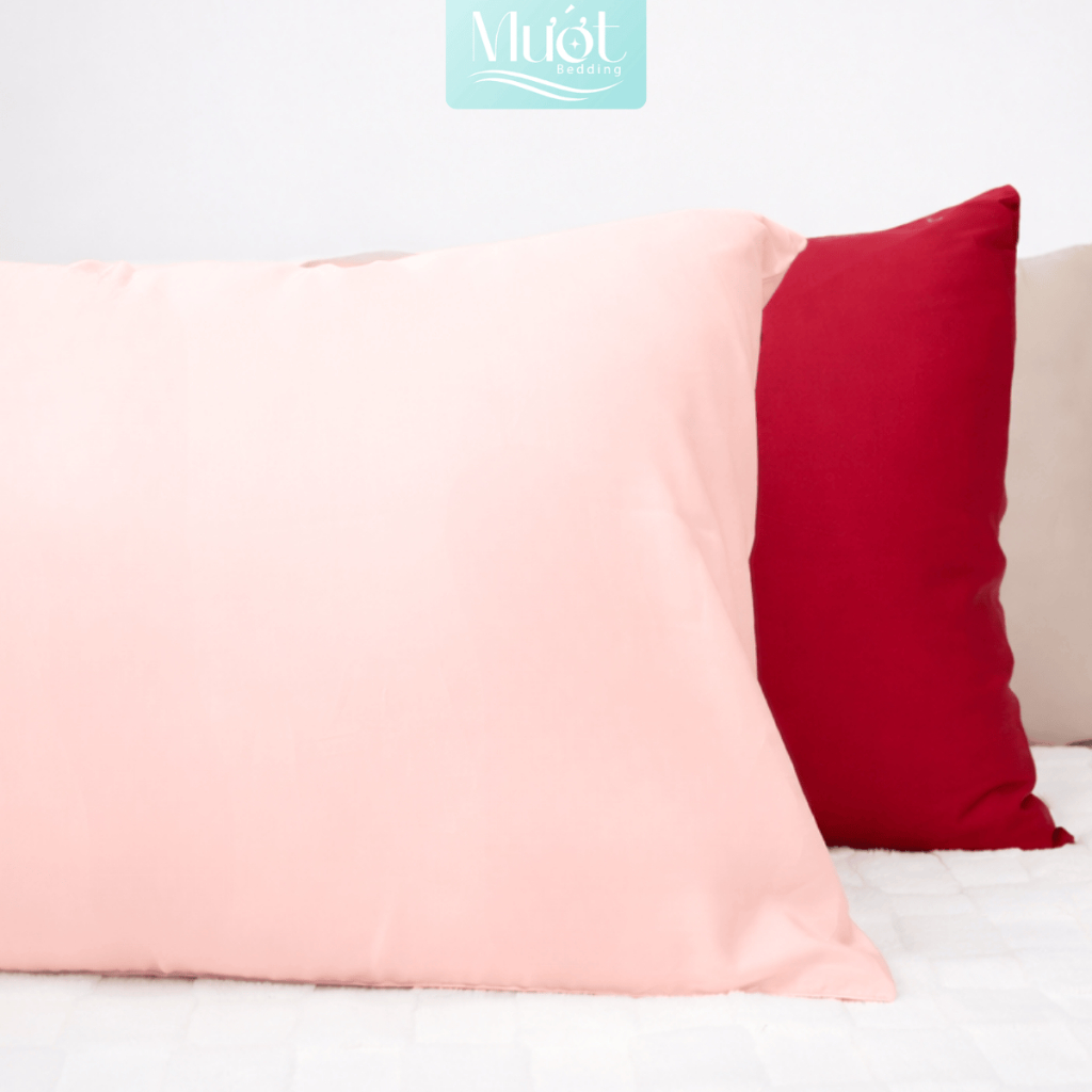 Vỏ gối nằm Lụa Tencel 60s trơn màu 45x65cm và combo 2 vỏ gối Mướt Bedding áo gối 100% Tencel, an toàn cho da, mềm mịn