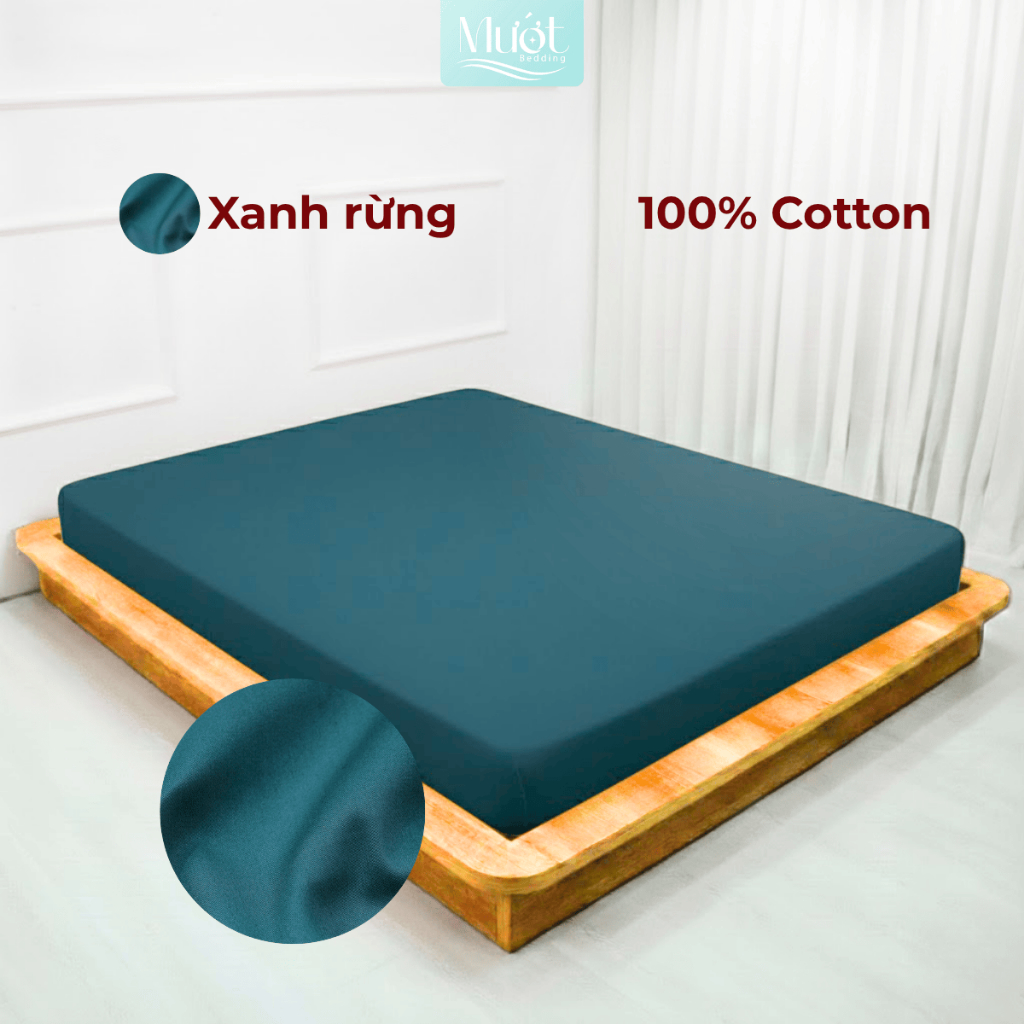 Ga giường kích thước 1m2x2m Cotton Satin Mướt bedding chất liệu 100% cotton cao cấp
