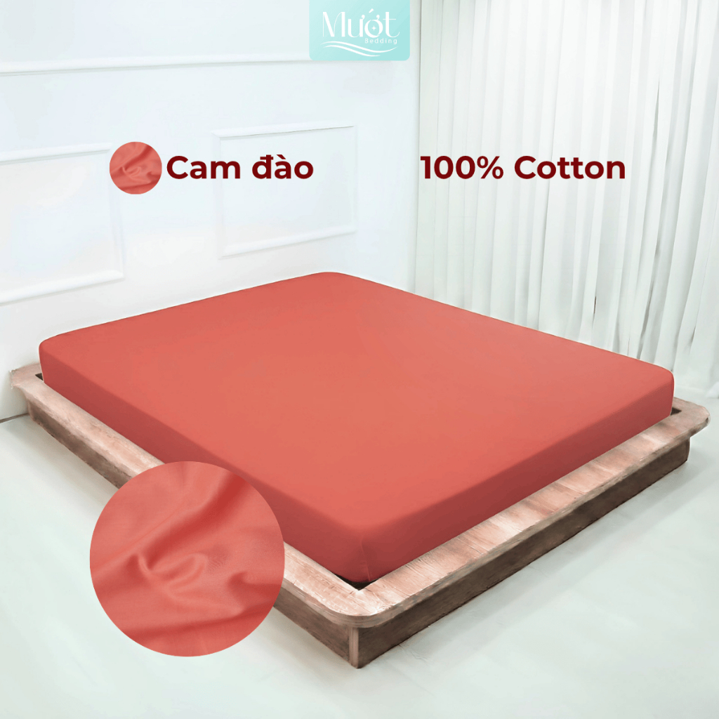 Ga giường kích thước 1m2x2m Cotton Satin Mướt bedding chất liệu 100% cotton cao cấp
