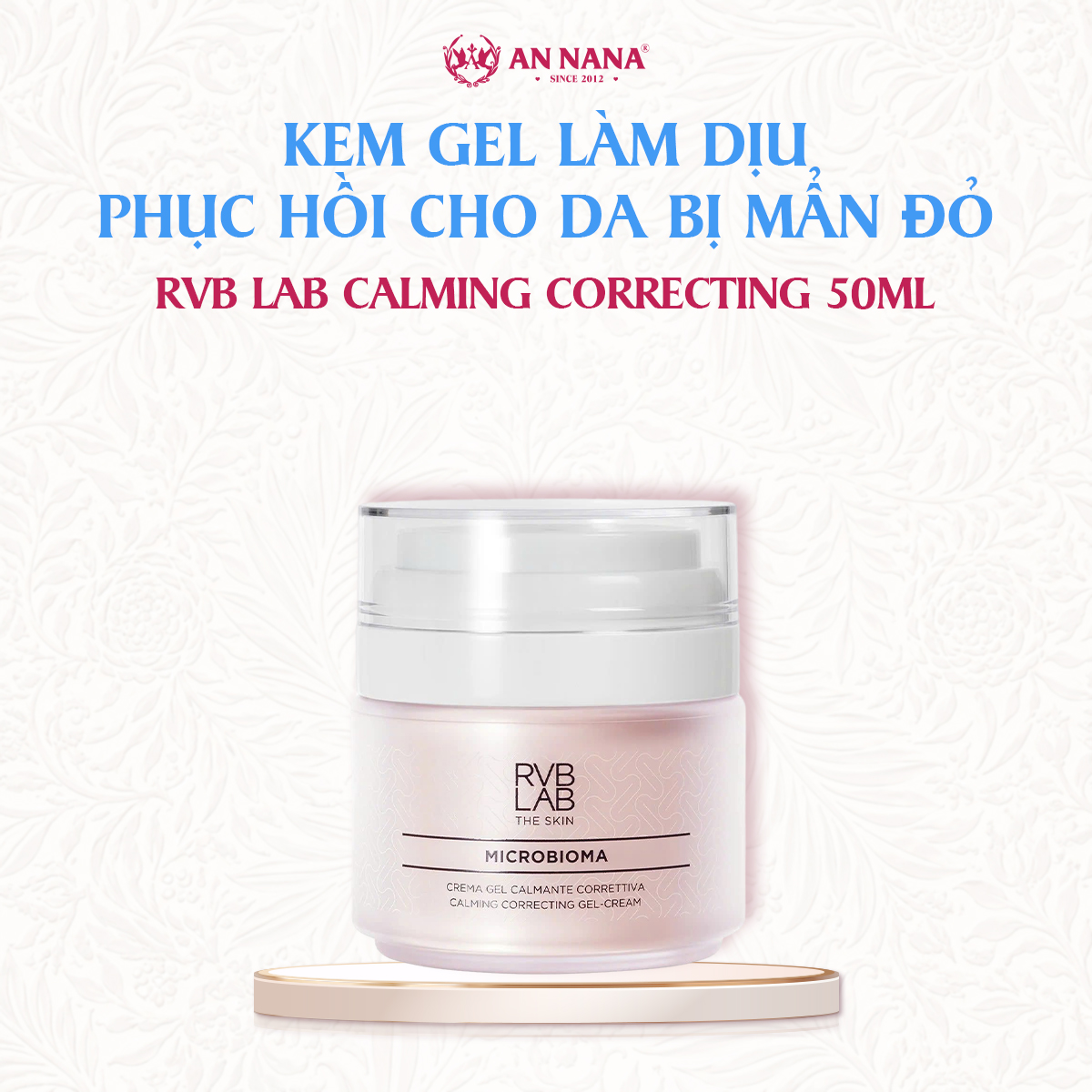 Kem gel làm dịu RVB LAB Calming Correcting Giảm, Phục hồi cho da bị mẩn đỏ 50ml