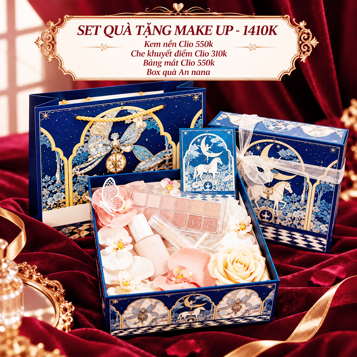 Tổng hợp Set Quà Makeup Sắc Đẹp 20/10 thiết kế riêng - by An Nana