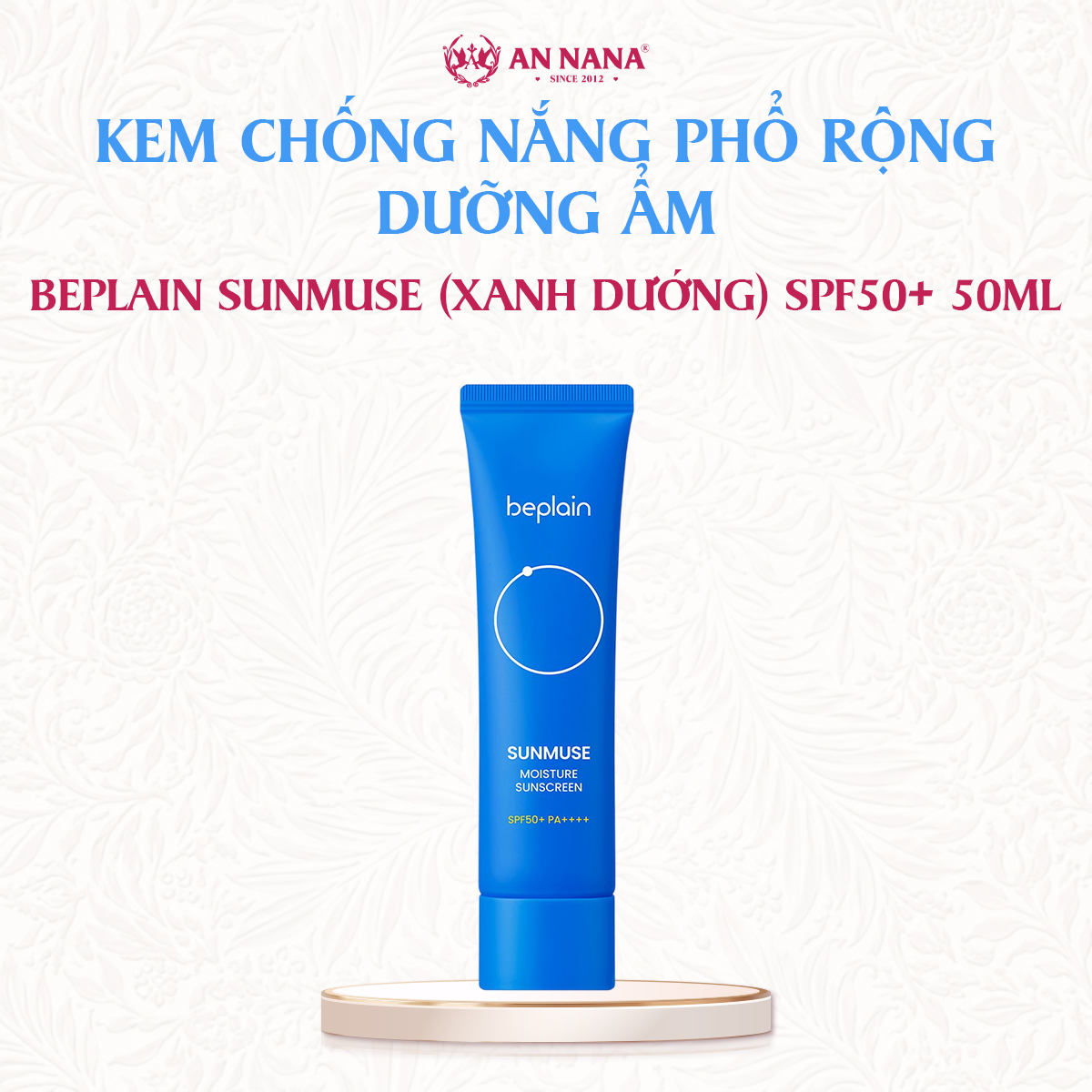 Kem chống nắng BEPLAIN Sunmuse Hóa Học & Dưỡng Ẩm SPF 50+ PA++++ 50ml