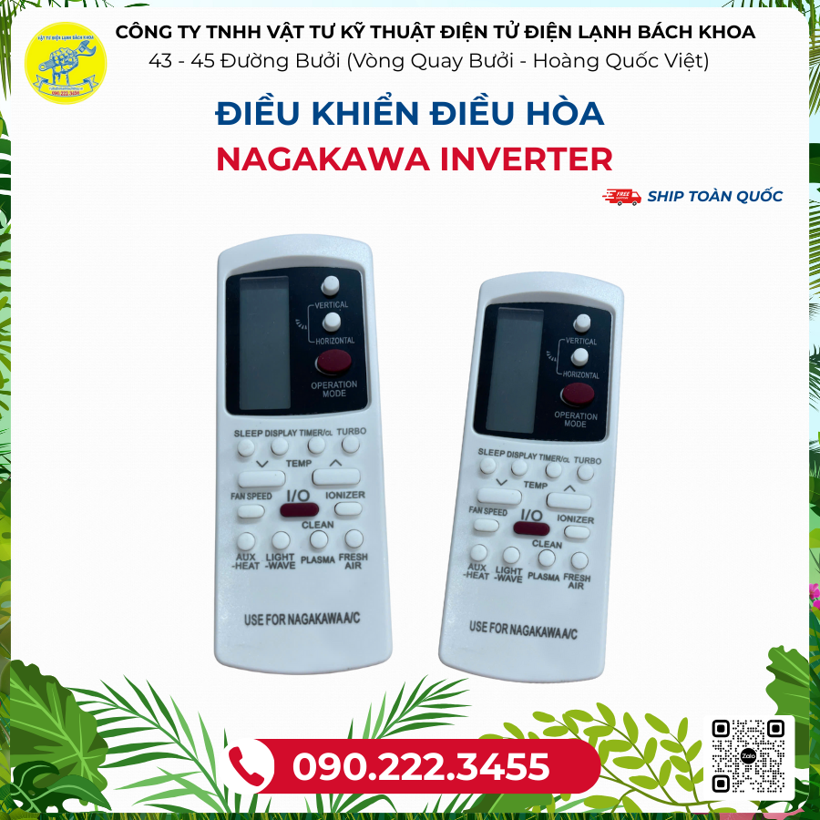 Điều khiển ĐIỀU HÒA  Nagakawa INVERTER - 090.222.3455