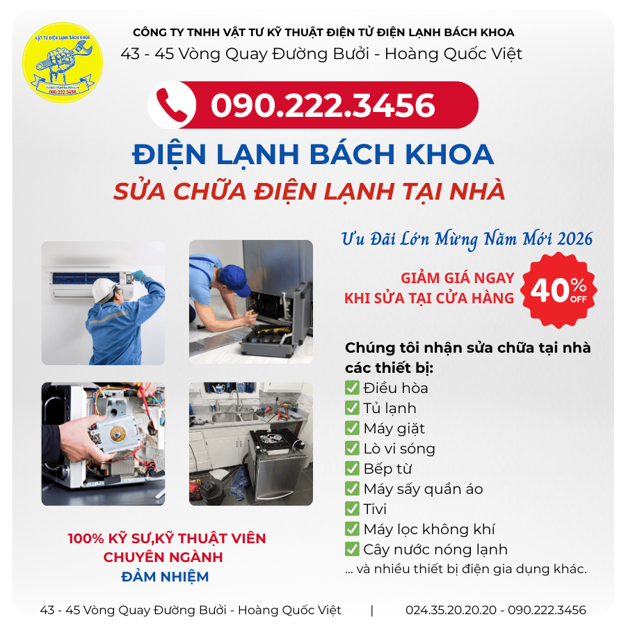 Trung Tâm Sửa Chữa Điện Lạnh - Giảm Ngay 40% Tại đường Hồ Tùng Mậu - 0902223456