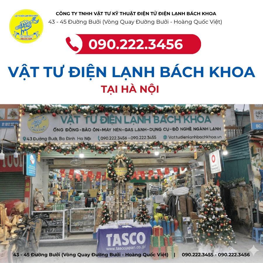 Cửa hàng vật tư điện lạnh uy tín Tại đường Trần Thái Tông - 0902223456