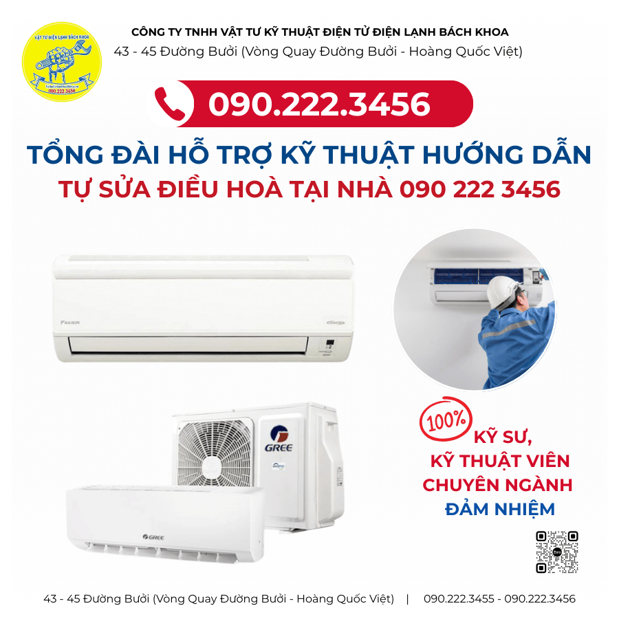 Tổng đài hỗ trợ kỹ thuật hướng dẫn tự sửa Điều hoà Tại phố Hàng Đậu - 0902223456
