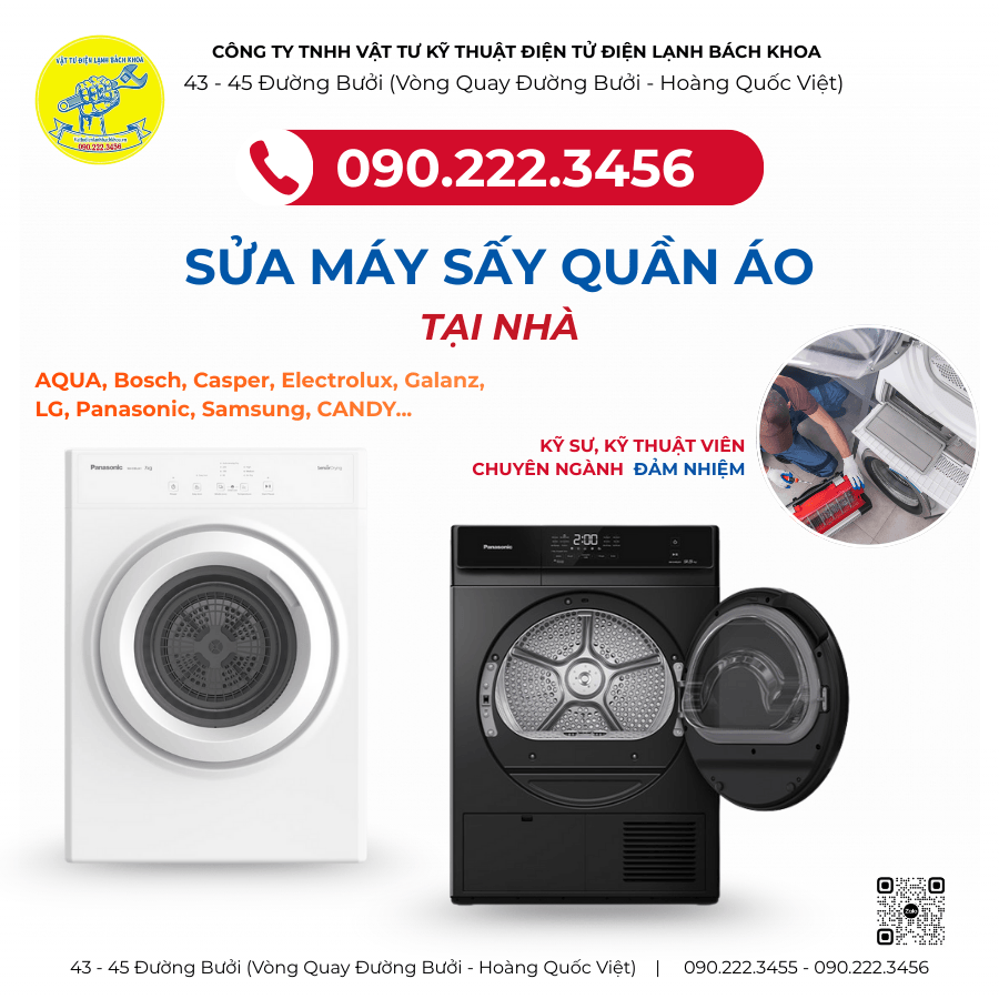 Sửa Máy Sấy Quần Áo Tại Phố Tây Sơn - 0902223456
