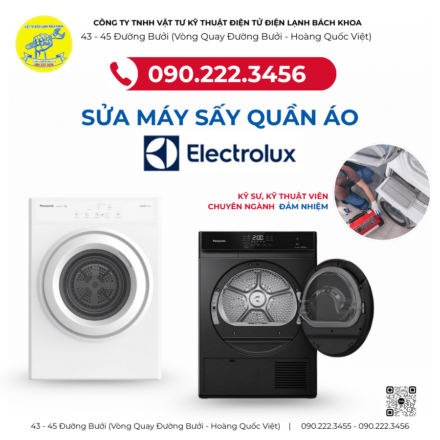 Sửa Máy Sấy Quần Áo ELECTROLUX Tại phố Văn Cao - 0902223456