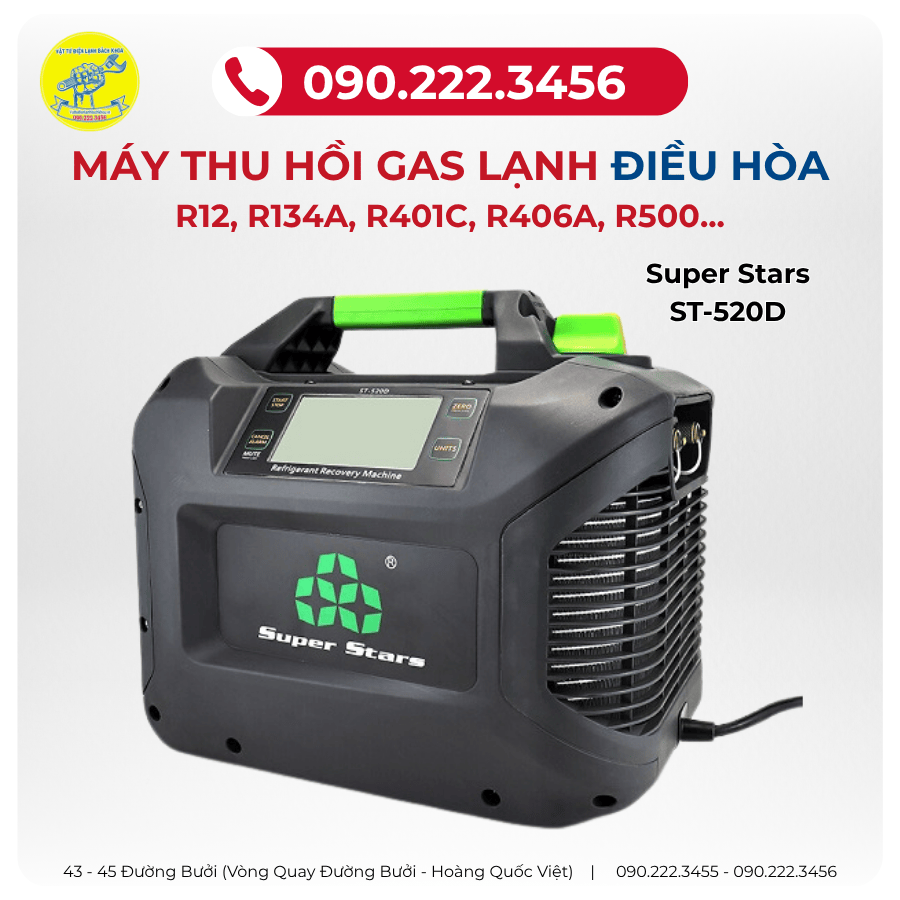 Máy thu hồi gas lạnh điều hòa Tại đường Nguyễn Trãi - 0902223456