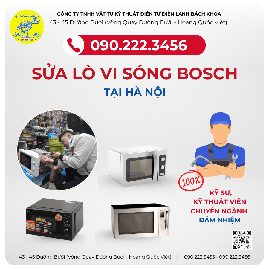 Địa chỉ sửa Lò Vi Sóng BOSCH Tại đường Nguyễn Văn Huyên - 0902223456