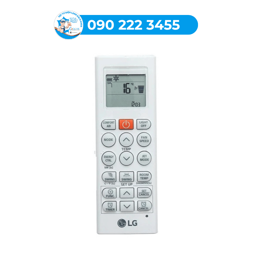 ĐIỀU KHIỂN ĐIỀU HÒA LG 1 CHIỀU