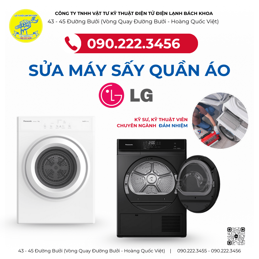 Sửa Máy Sấy Quần Áo LG Tại Đường Hoàng Hoa Thám - 0902223456