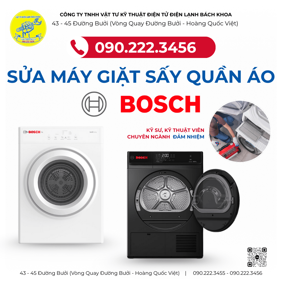 Sửa Máy Sấy Quần Áo BOSCH Tại Hà Nội - 0902223456