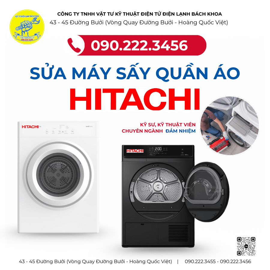 Sửa Máy Sấy Quần Áo HITACHI Tại Hà Nội