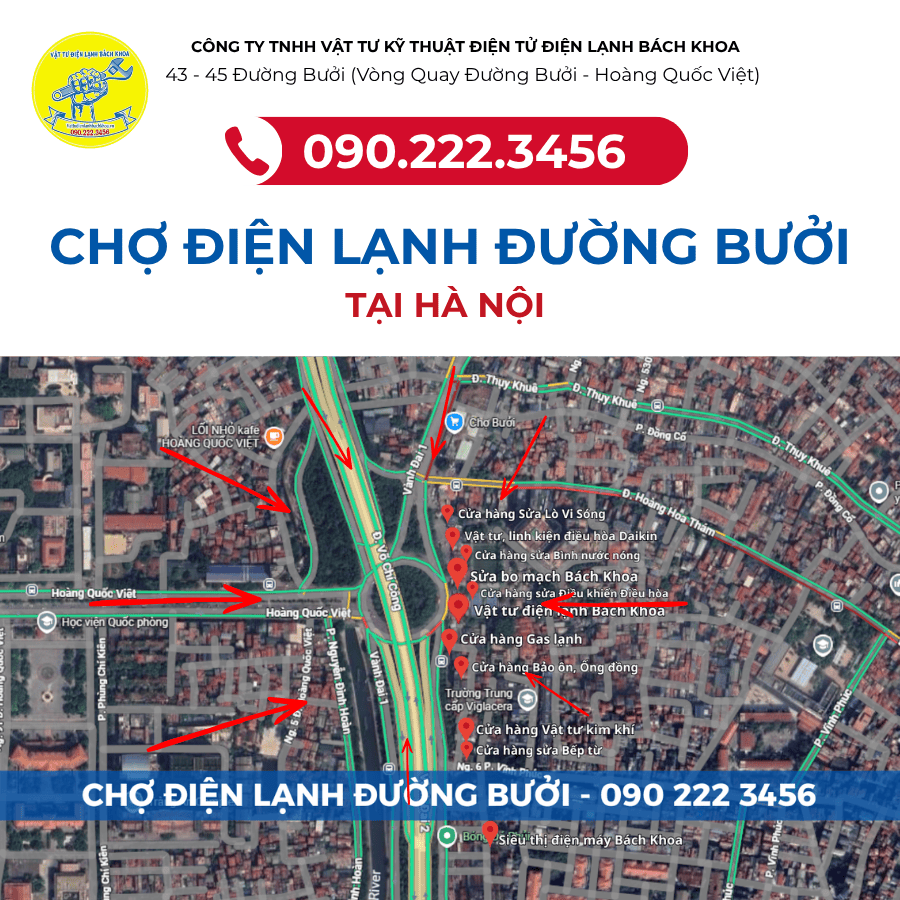 Chợ Điện Lạnh Đường Bưởi - Hà Nội 0902223456