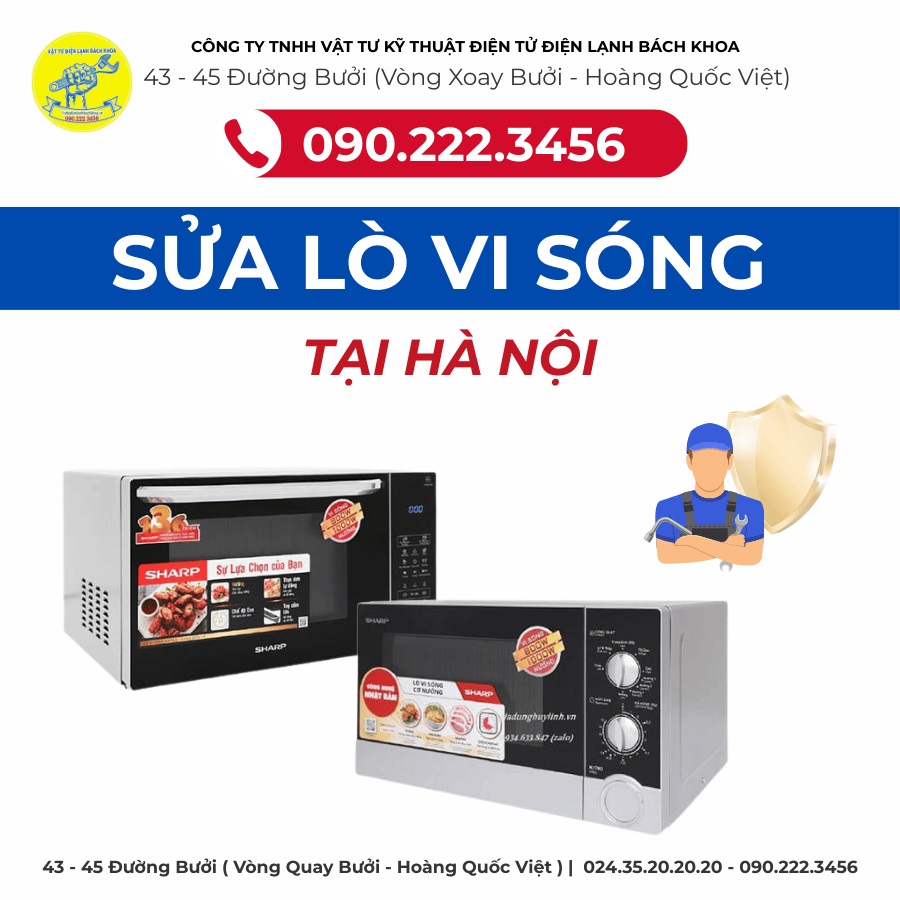 Tìm thợ sửa lò vi sóng điện tử Tại đường Đê La Thành - 0902223456