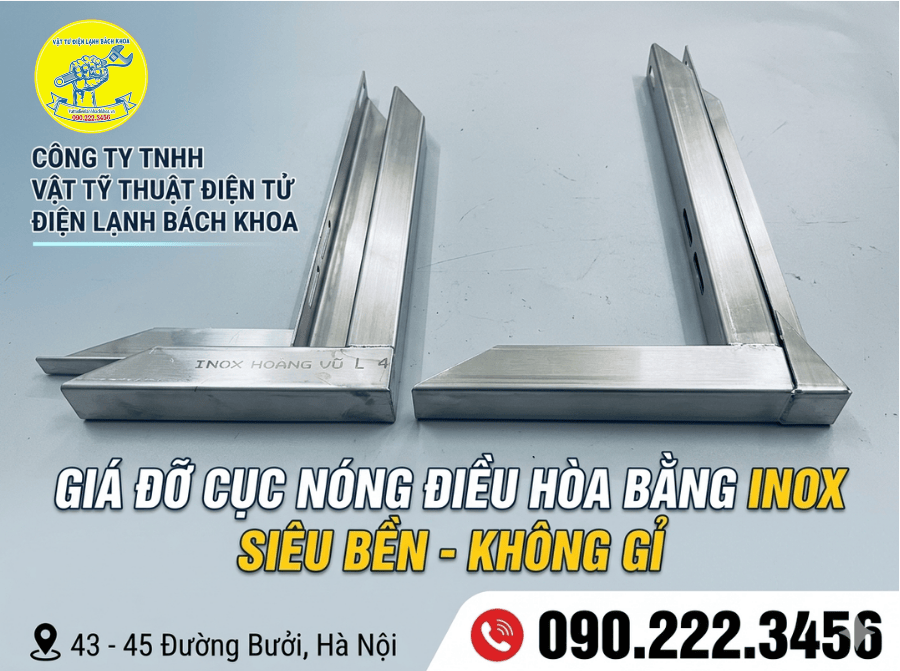 Giá đỡ cục nóng Điều Hòa bằng inox Tại đường Kim Mã - 0902223456