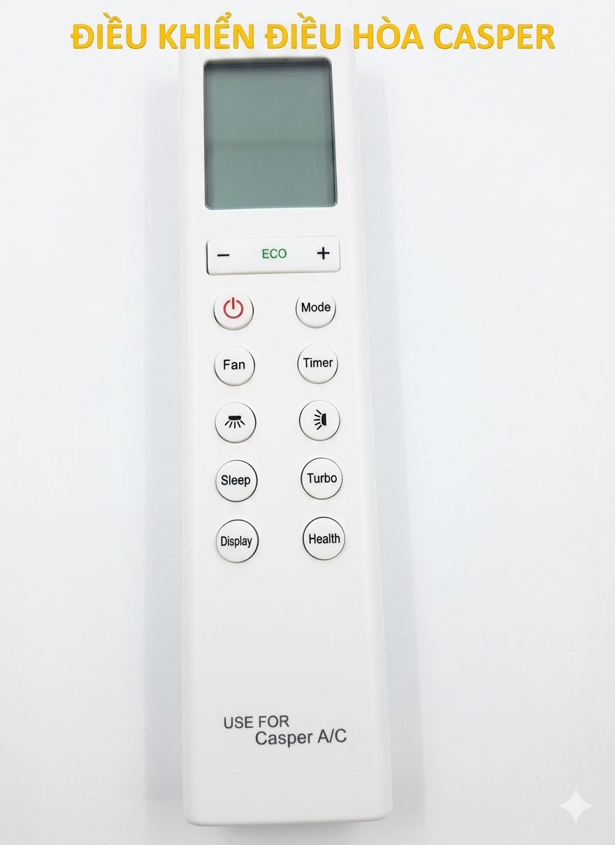 Điều Khiển Điều Hòa Casper (Remote Thiết Kế Phím Dọc)